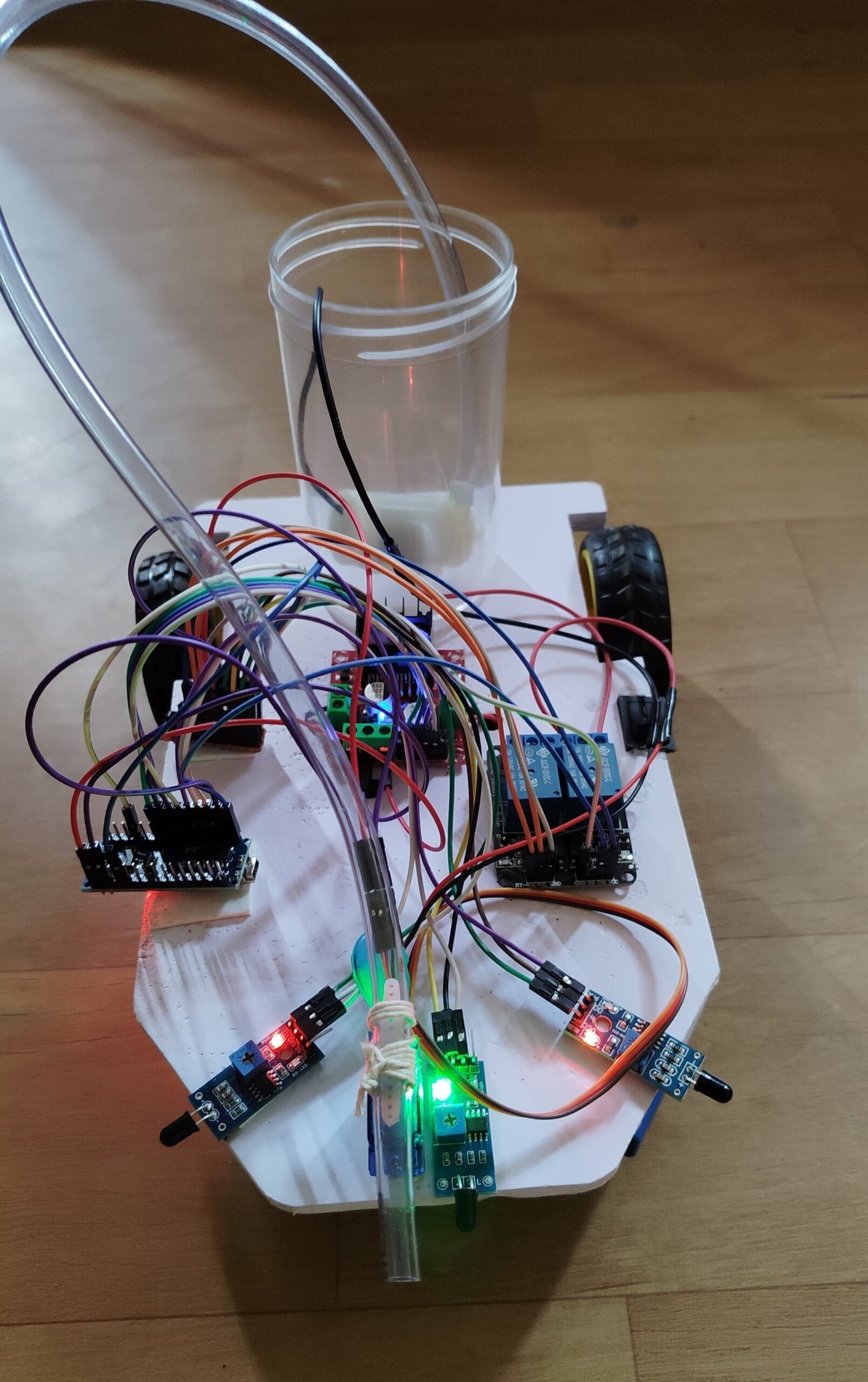 Fire Fighting Robot with water cannon